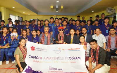 Cancer Awareness Program at Golden Peak High School in Collaboration with Kathmandu Cancer Center, Nirnaya NSK Tour for Education, and Rato Chandra Surya